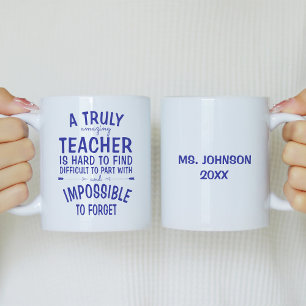 A Truly Amazing Teacher Royal Blue Coffee Mug