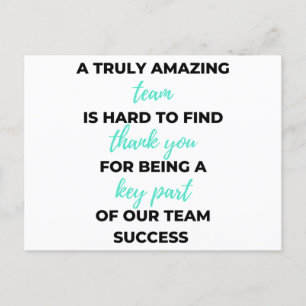 A Truly Amazing Team Is Hard To Find 2 Holiday Postcard