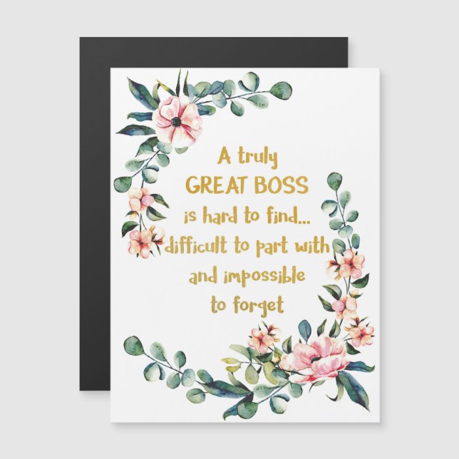 A truly great boss Appreciation Gift Boss Thank (Front/Back)