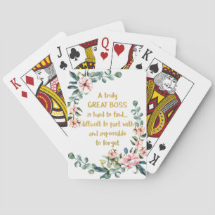 A truly great boss Appreciation Gift Boss Thank Playing Cards
