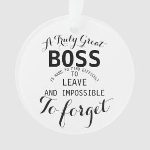 A truly Great Boss  Boss gift  Ornament