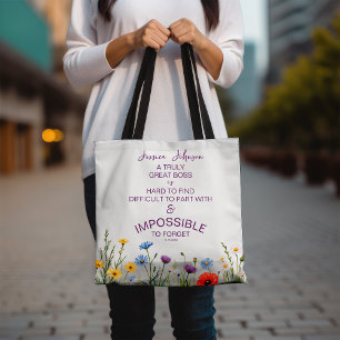 A Truly Great Boss Floral for Woman Tote Bag