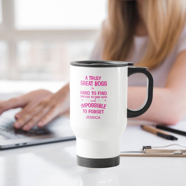 A Truly Great Boss Personalised Hot Pink Coffee Mug (Creator Uploaded)