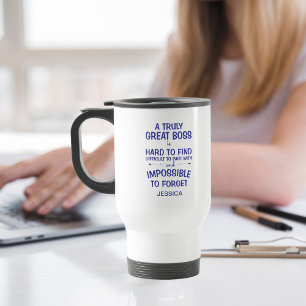A Truly Great Boss Personalised Royal Blue Coffee Mug