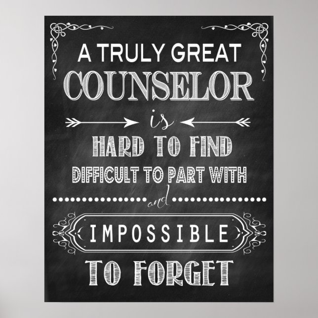 A Truly Great Counselor Poster (Front)