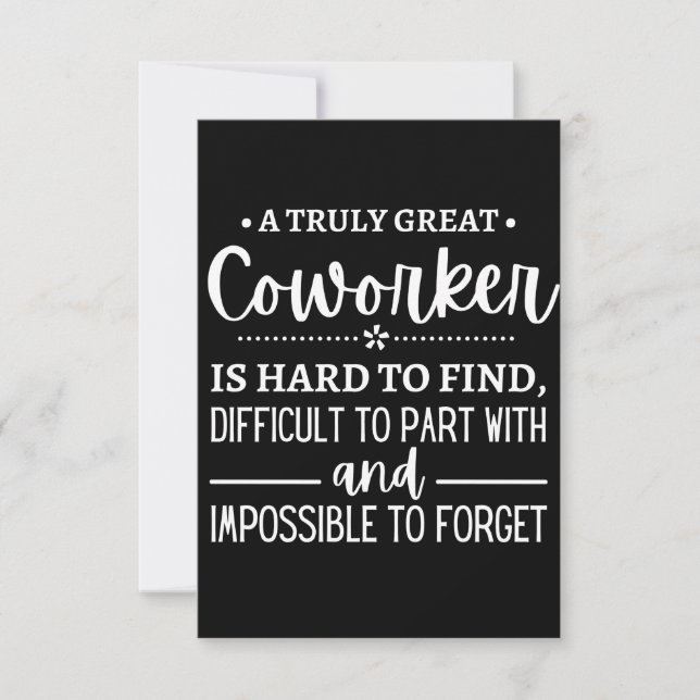 A Truly Great Coworker Card (Front)