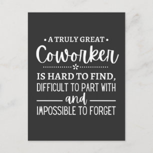 A Truly Great Coworker Postcard