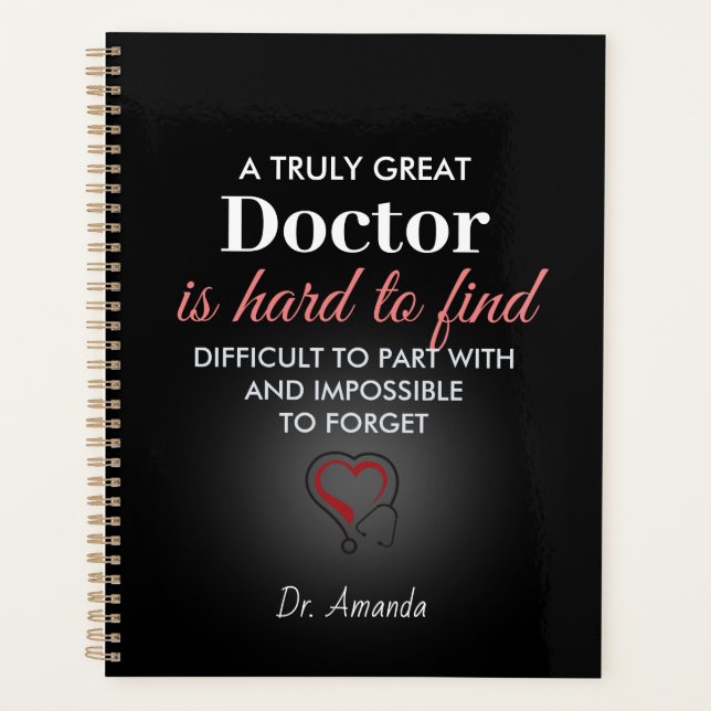 A Truly Great Doctor – Personalized Name Planner (Front)