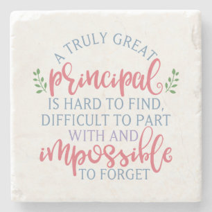 A Truly Great Principal Funny Saying Stone Coaster