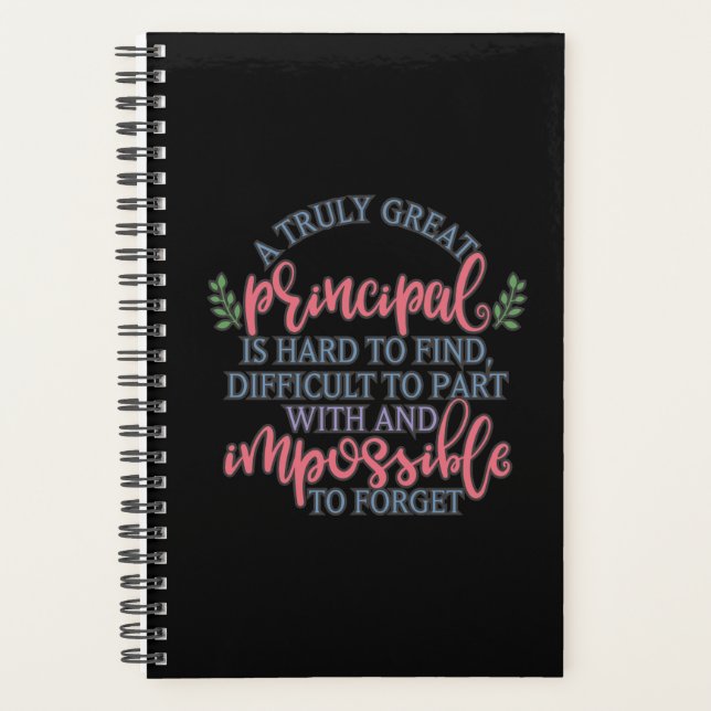 A truly great principal is hard to find planner (Front)