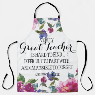 A truly great teacher Thank you Appreciation gift Apron