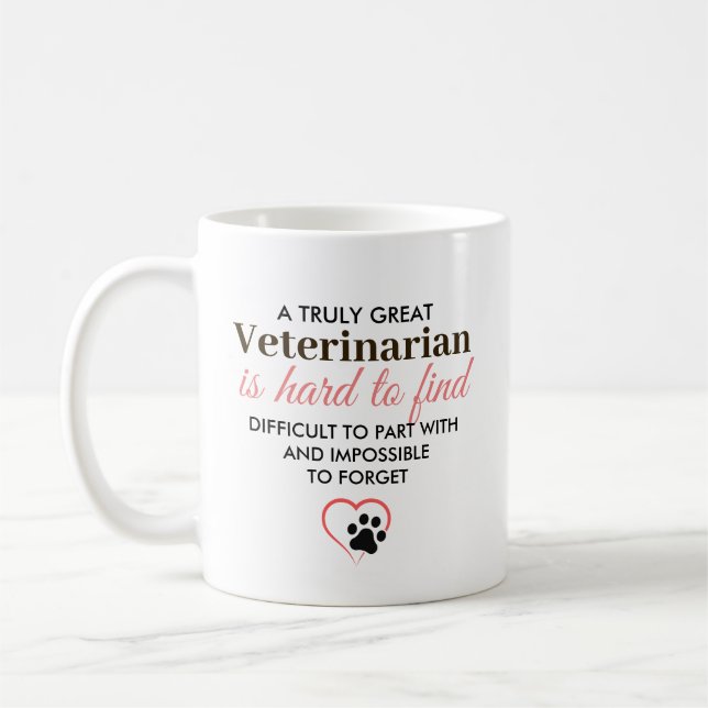 A Truly Great Veterinarian – Personalised Name Coffee Mug (Left)