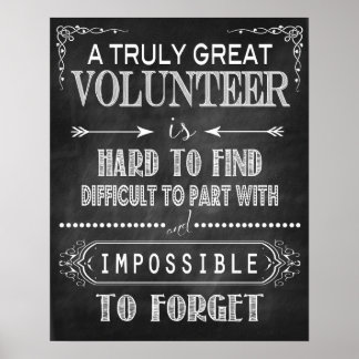 A Truly Great Volunteer Poster
