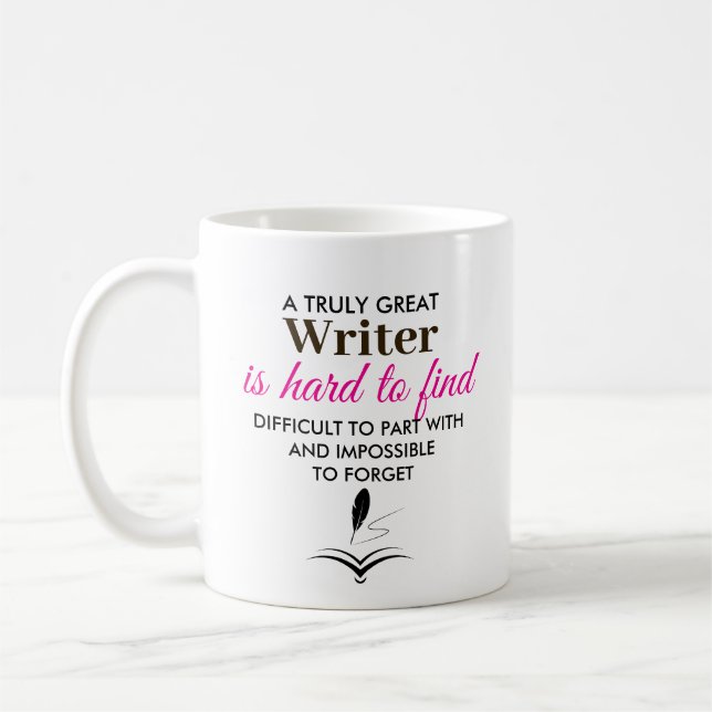 A Truly Great Writer – Personalised Name Coffee Mug (Left)