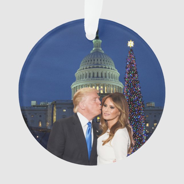 A Trump Christmas: Donald and Melania Ornament (Front)