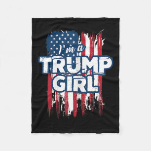 A Trump Girl Trump Pro President Donald Trump Supp Fleece Blanket