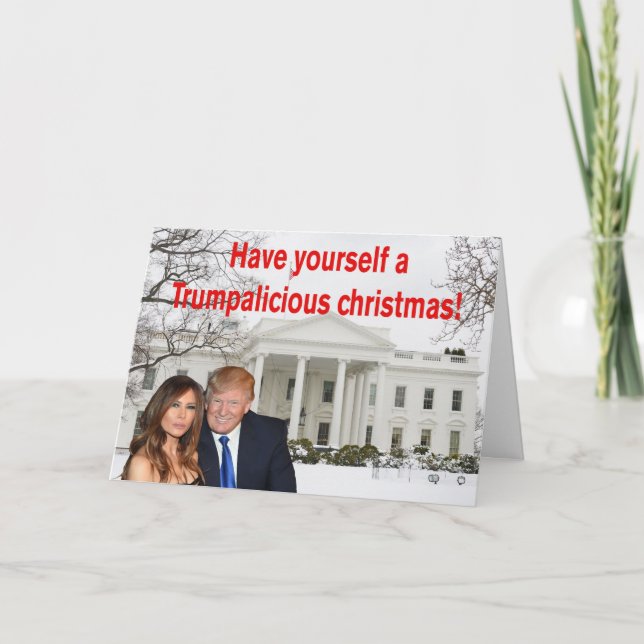 A Trumpalicious christmas  from Donald and Melania Holiday Card (Front)