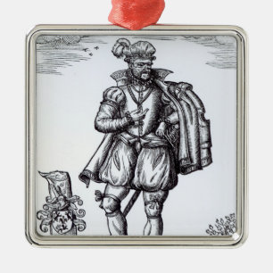 A Tudor Gentleman Metal Tree Decoration