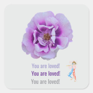 A tulip flower square sticker