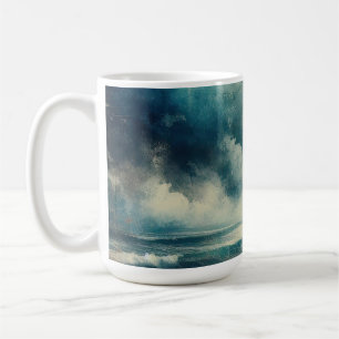 A Turbulent Ocean Scene Old Photograph Coffee Mug