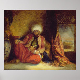 A Turk Smoking a Pipe Poster