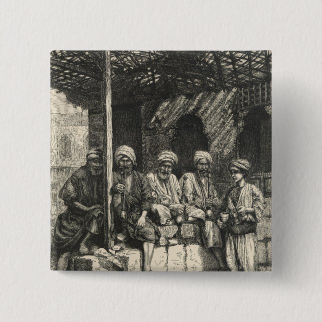 A Turkish Coffee-house 15 Cm Square Badge (Front)