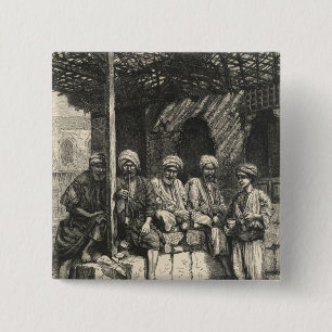 A Turkish Coffee-house 15 Cm Square Badge