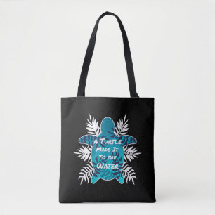 A Turtle Made It To Water Tropical Wow Tote Bag