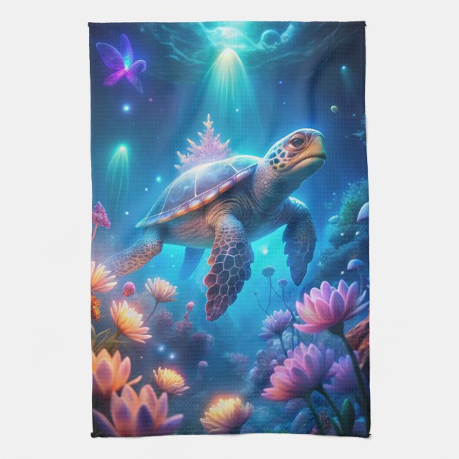 A Turtle Tea Towel (Vertical)