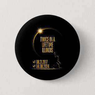 A Twice Lifetime Total Solar Eclipse 6 Cm Round Badge