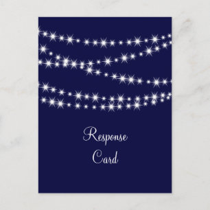 A Twinkle Lights Postcard RSVP (navy)