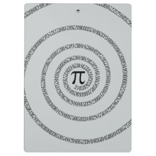 A Twist of Pi Click Customise to Change Grey Colou Clipboard