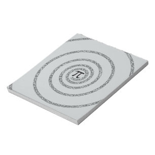 A Twist of Pi Click Customise to Change Grey Colou Notepad