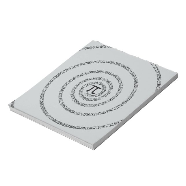 A Twist of Pi Click Customise to Change Grey Colou Notepad (Rotated)