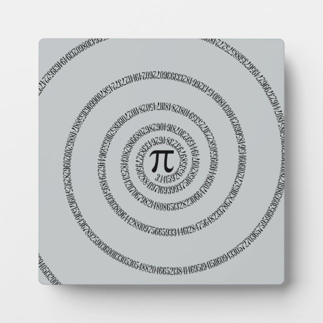 A Twist of Pi Click Customise to Change Grey Colou Plaque (Front)