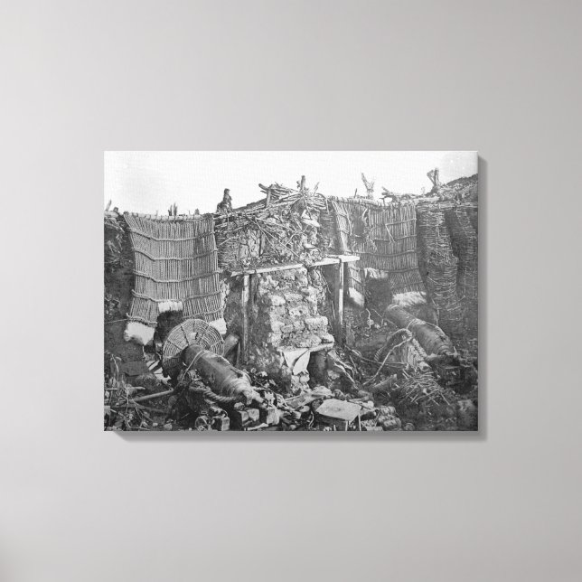 A Two Gun Battery during the Crimean War, c.1855 Canvas Print (Front)