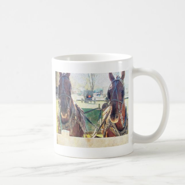 A Two Horse Team Coffee Mug (Right)