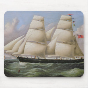 A Two Masted Schooner off Dover (oil on canvas) Mouse Mat