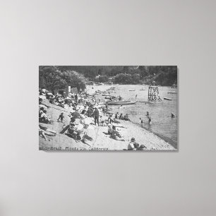 A Typical Day at Sandy Beach Monte Rio, CA Canvas Print