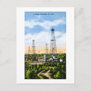 A Typical Oklahoma Oil Field Postcard