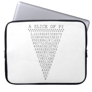 A Typographic Slice of Pi Laptop Sleeve