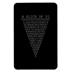 A Typographic Slice of Pi Magnet