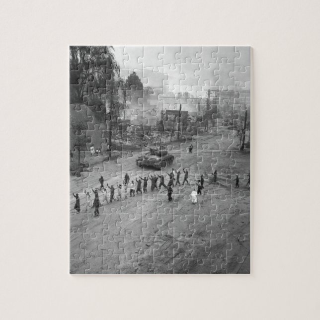 A U.S. Marine tank follows_War Image Jigsaw Puzzle (Vertical)