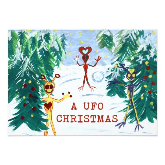 A UFO Christmas Card