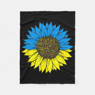 A Ukrainian Flag Sunflower Ukraine Fleece Blanket