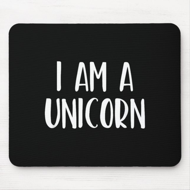A Unicorn Halloween Simple Costume Easy Funny Mouse Mat (Front)