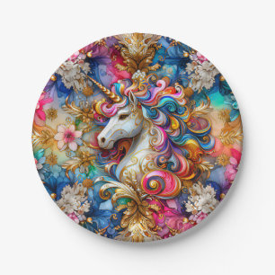 A UNICORN'S CHRISTMAS ~ Cute ~ Paper Plate