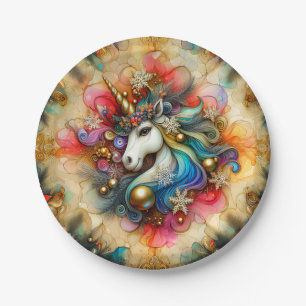 A UNICORN'S CHRISTMAS ~ Cute ~ Paper Plate
