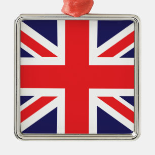 A Union Jack flag. Metal Tree Decoration