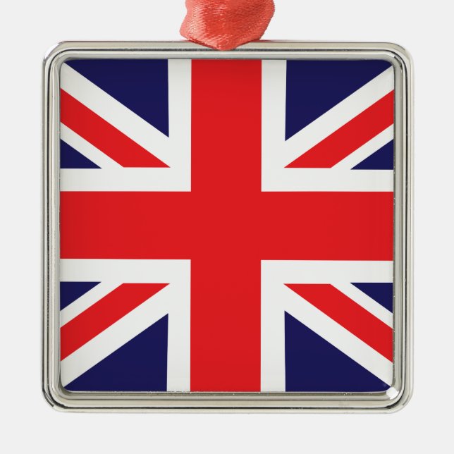 A Union Jack flag. Metal Tree Decoration (Front)